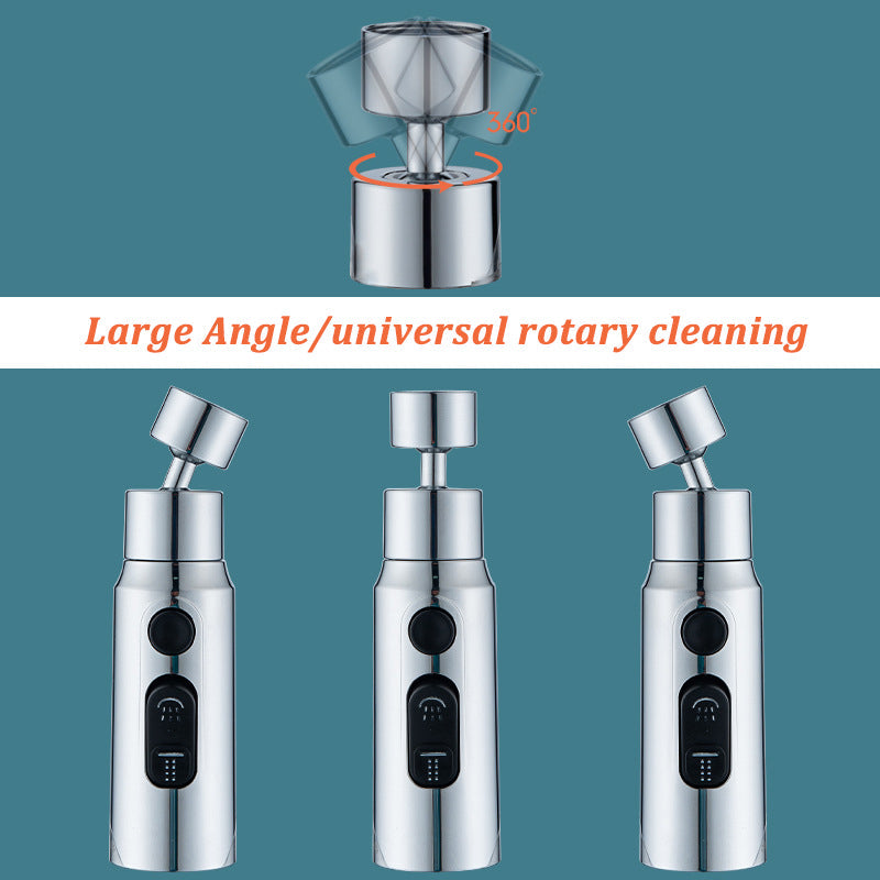 3-Mode Swivel Kitchen Faucet Bubbler