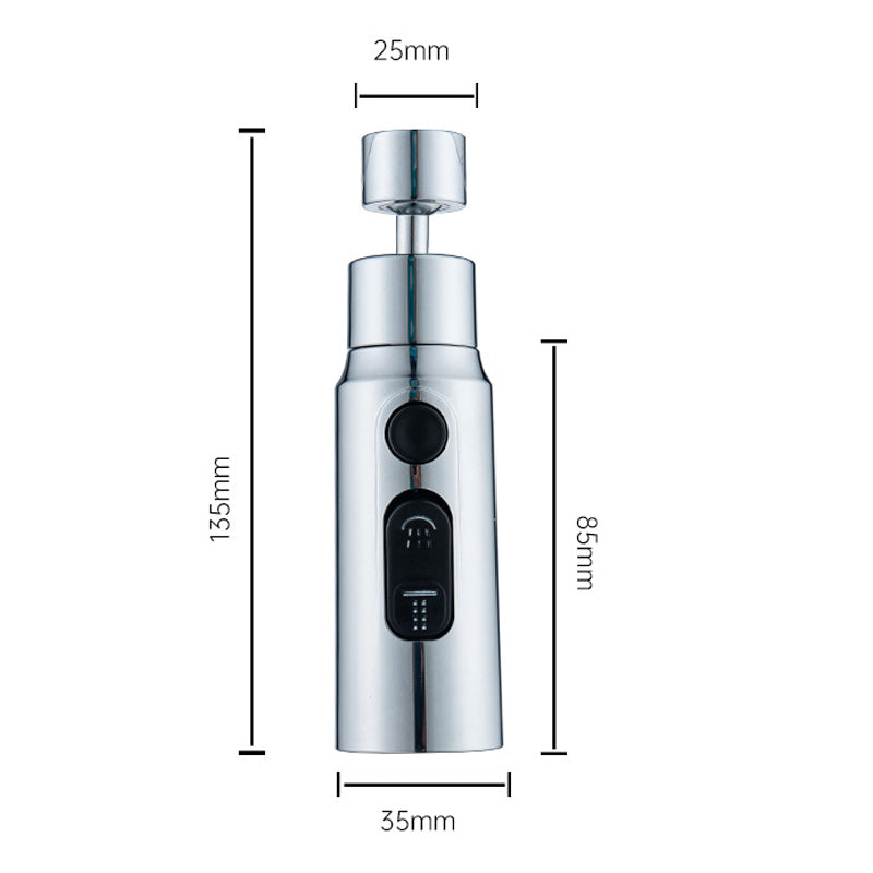 3-Mode Swivel Kitchen Faucet Bubbler