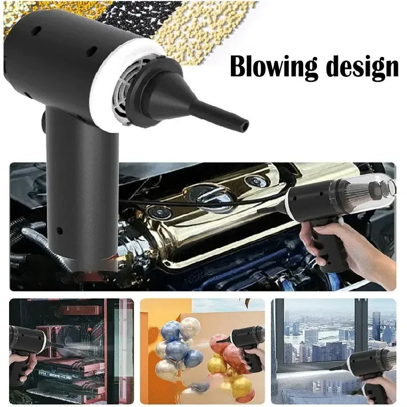 Wireless Car Vacuum Cleaner – USB Charging 1200mAh Portable Cleaner