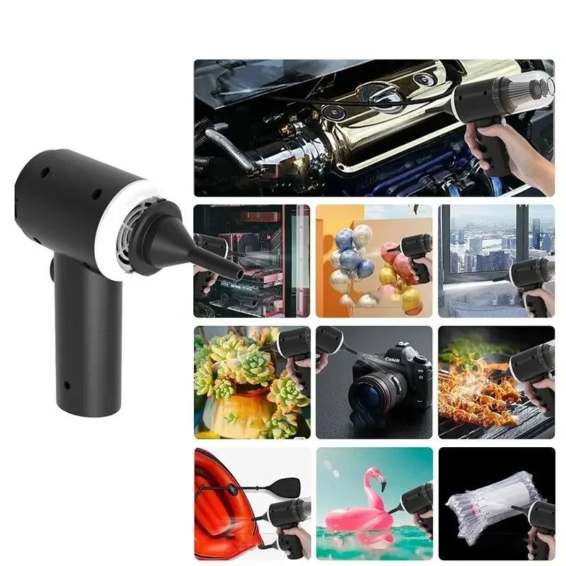Wireless Car Vacuum Cleaner – USB Charging 1200mAh Portable Cleaner