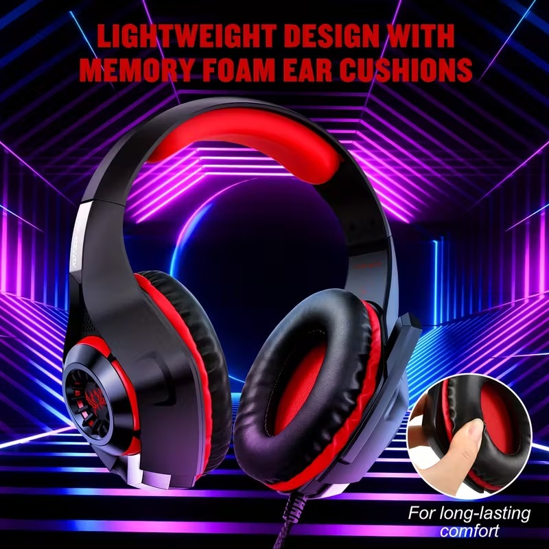NNETM Gaming Headset with Mic for PS4 PS5 Xbox PC